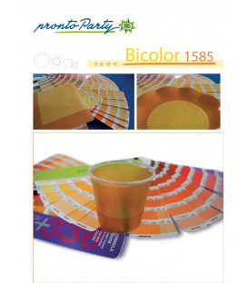Piatti Piani di Carta a Petalo Bicolore Giallo - Arancione 27 cm 2 confezioni