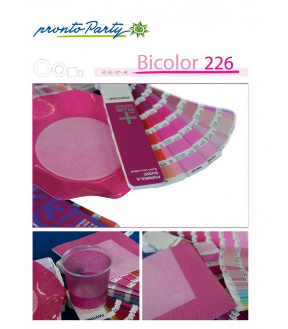 Bicchieri di Plastica PPL Bicolore Pink - Fucsia 250 cc 3 confezioni