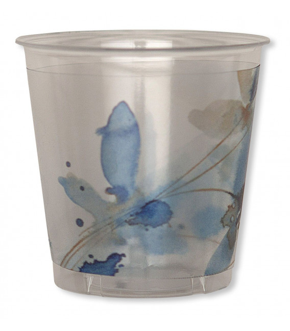 Bicchieri di Plastica Fiore Blu 300 cc