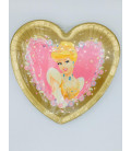 Piatto Piano Grande di Carta a Cuore Princess Royal Cenerentola Disney