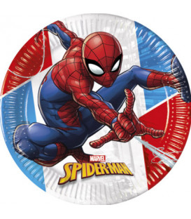 Piatto Piano Compostabile SpiderMan Super Hero 23 cm