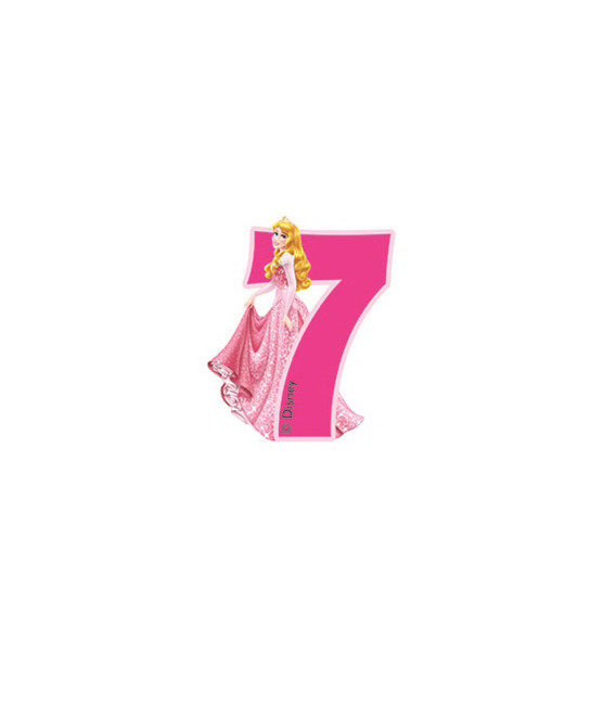 Birthday Candle N. 7 Princess Aurora Disney