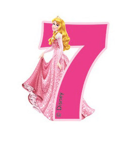 Birthday Candle N. 7 Princess Aurora Disney