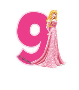 Birthday Candle N. 9 Princess Aurora Disney