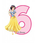 Birthday Candle N. 6 Princess Biancaneve Disney