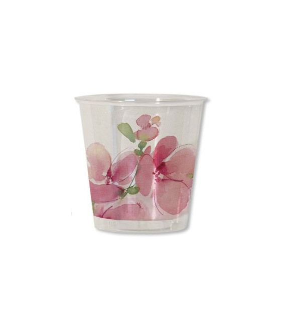 Bicchieri di Plastica Fiore Rosa 300 cc