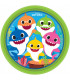 Piatto piano di carta 23 cm Baby Shark 8 pz