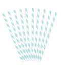 Cannucce Paper Straws Light Blue 10 Pz PartyDeco