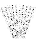 Cannucce Paper Straws Pois Bianche 10 Pz PartyDeco