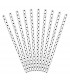 Cannucce Paper Straws Pois Bianche 10 Pz PartyDeco