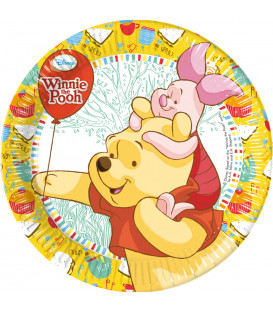 Piatto Piano piccolo di Carta 20 cm Winnie the Pooh Sweet Tweets Disney