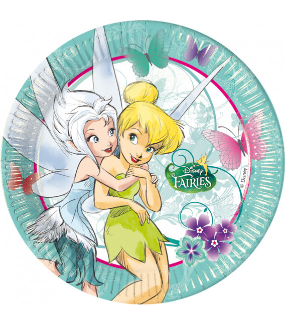 Piatto grande di carta 23 cm Fairyland Treats Disney