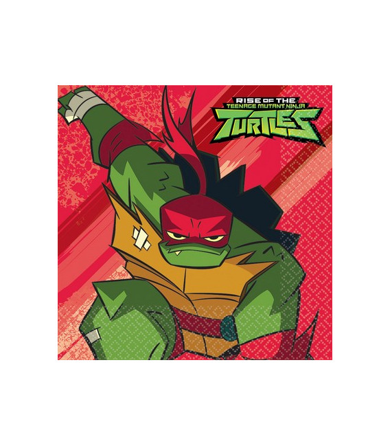 Tovagliolo 33 x 33 cm Tartarughe Ninja TMNT 3 confezioni