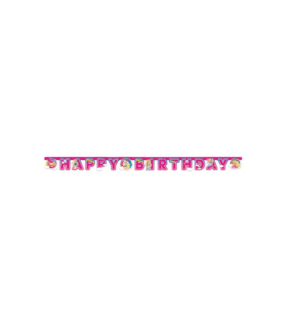 Festone Happy Birthday 200 x 15 cm Barbie Dreamtopia 1 pz