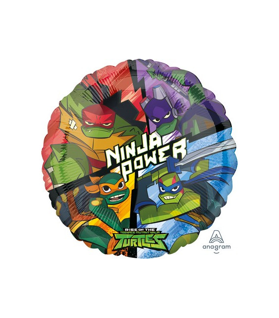 Pallone foil standard 17" - 43 cm Ninja Turtles 1 pz