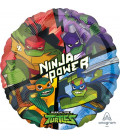 Pallone foil standard 17" - 43 cm Ninja Turtles 1 pz