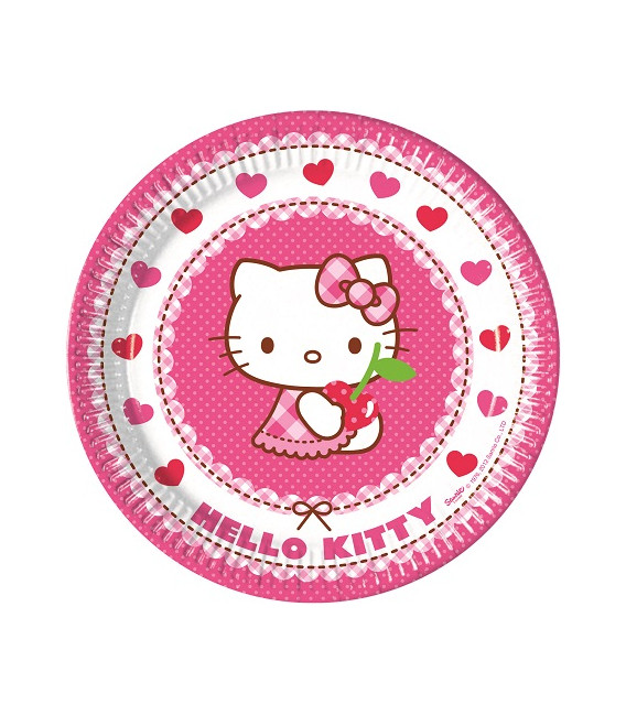 Piatto 23 cm Hello Kitty Hearts 8 pz