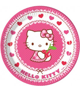 Piatto 23 cm Hello Kitty Hearts 8 pz