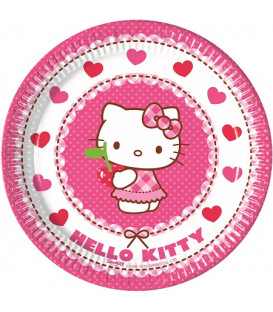 Piatto 20 cm Hello Kitty Hearts 8 pz