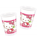 Bicchiere Plastica Hello Kitty Hearts 8 pz