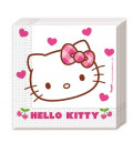 Tovagliolo 33 x 33 cm Hello Kitty Hearts 3 confezioni