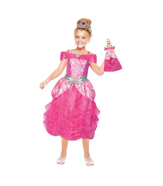 Costume Barbie Heart Pirincess + Mini Me Tg. 3-5 anni