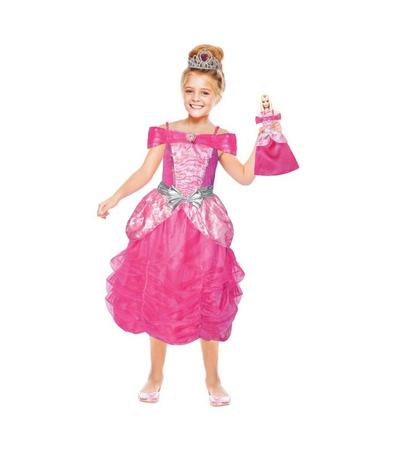 Costume Barbie Heart Pirincess + Mini Me Tg. 5-7 anni