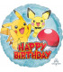 Pallone foil standard 17" - 42 cm Happy Birthday Pokemon 1 pz
