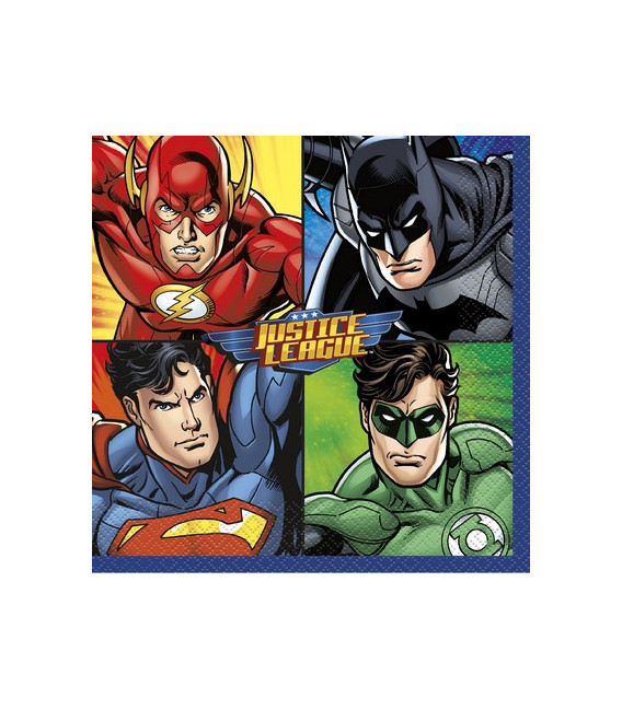 Tovagliolo 33 x 33 cm Justice League 3 confezioni