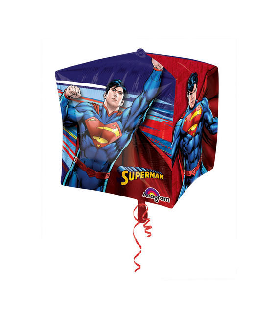 Pallone foil Ultrashape Cubez 15" - 38 cm Superman 1 pz