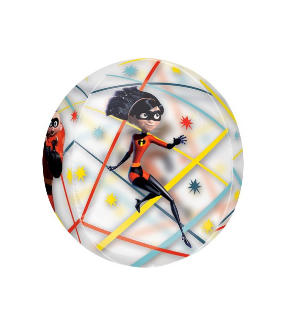 Pallone foil ORBZ trasparente 16" - 40 cm Incredibles 1 pz