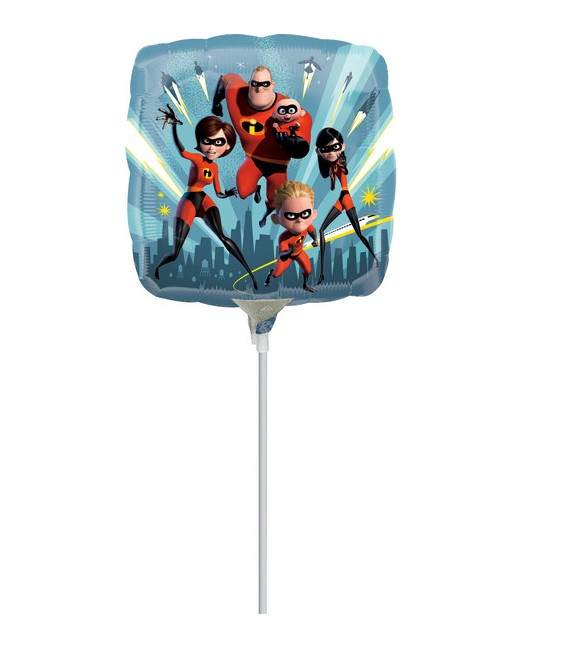 Pallone foil 9" - 23 cm Incredibles - SI GONFIA AD ARIA