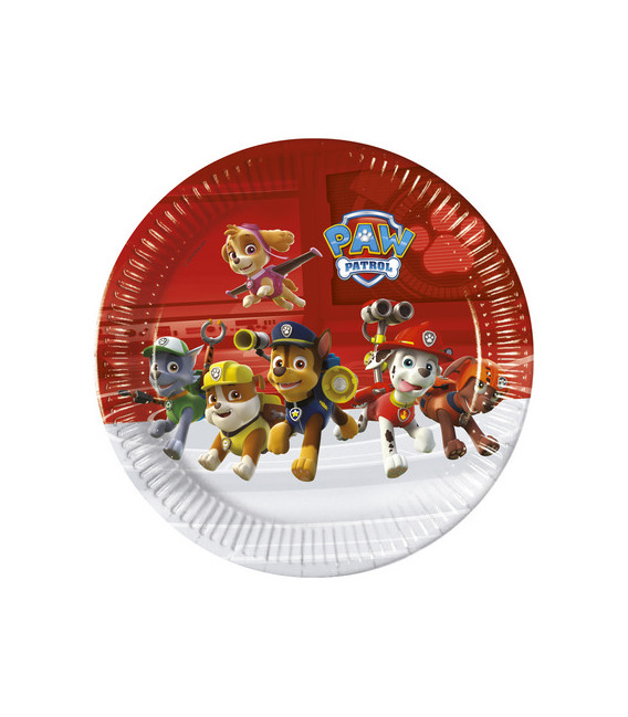 Piatto grande 23 cm Paw Patrol Ready for Action 8 pz