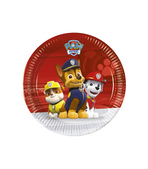 Piatto piccolo 20 cm Paw Patrol Ready for Action 8 pz