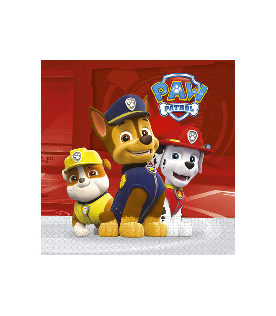 Tovagliolo 33 x 33 cm Paw Patrol Ready for Action 20 Pz