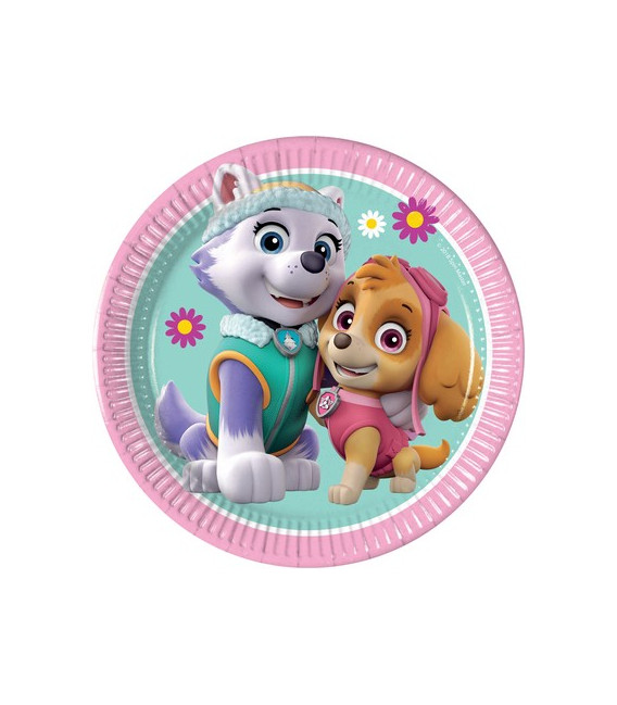 Piatto 20 cm Paw Patrol Skye and Everest 8 pz