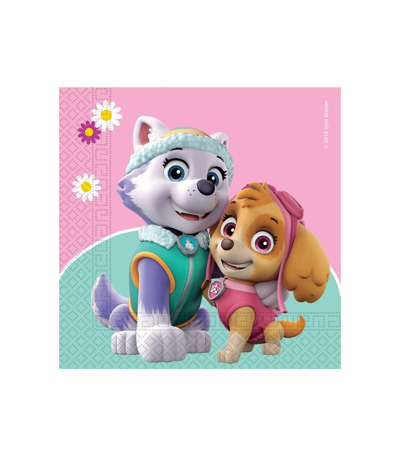 Tovagliolo 33 cm Paw Patrol Skye and Everest 3 confezioni