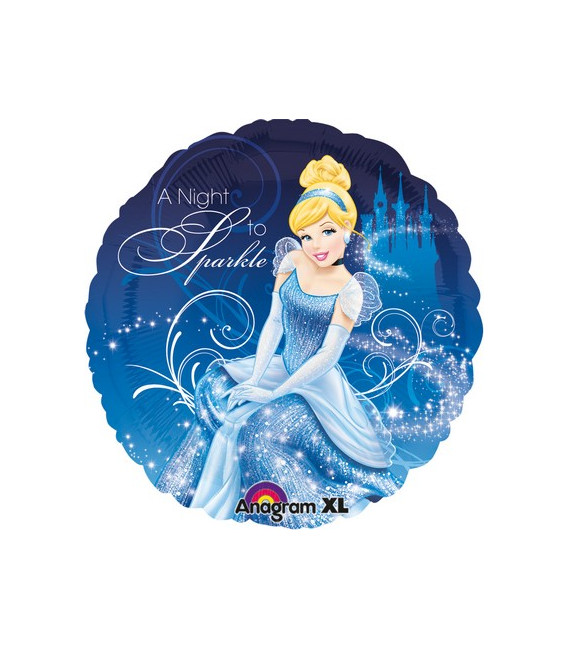 Pallone foil standard 17" - 42 cm Cenerentola A Night to Sparkle 1 pz