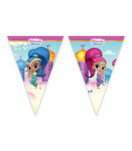 Festone bandierine plastica Shimmer & Shine Glitter Friends 1 pz