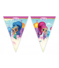 Festone bandierine plastica Shimmer & Shine Glitter Friends 1 pz