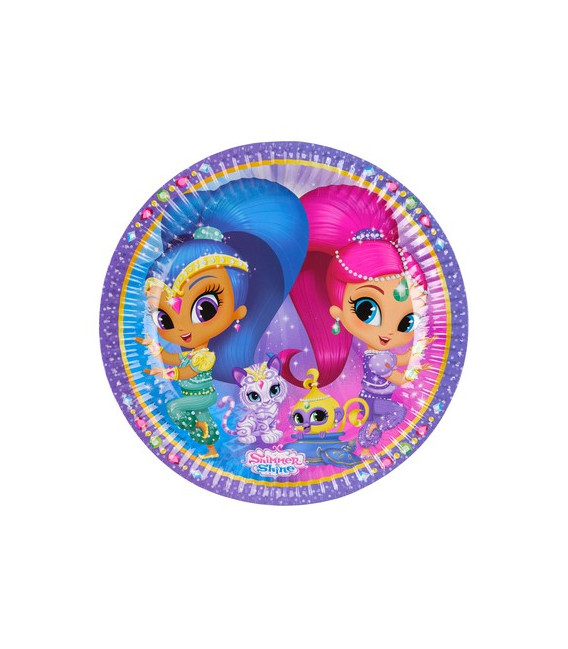 Piatto 23 cm Shimmer & Shine 8 pz