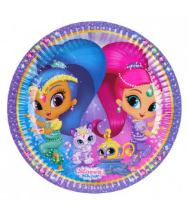 Piatto 23 cm Shimmer & Shine 8 pz