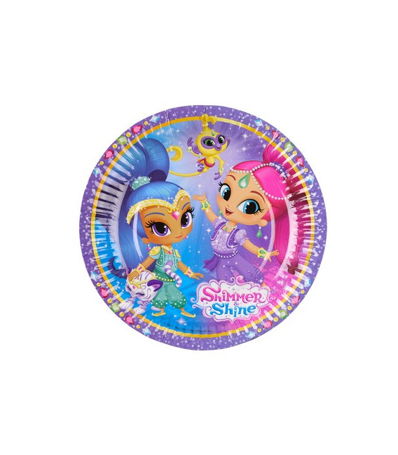 Piatto 18 cm Shimmer & Shine 8 pz