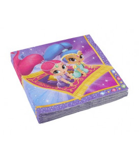 Tovagliolo 33 x 33 cm Shimmer & Shine 3 confezioni