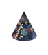 Cappello cono carta h. 15 cm Space 8 pz