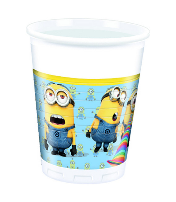 Bicchiere plastica 200 ml Lovely Minions 8 pz