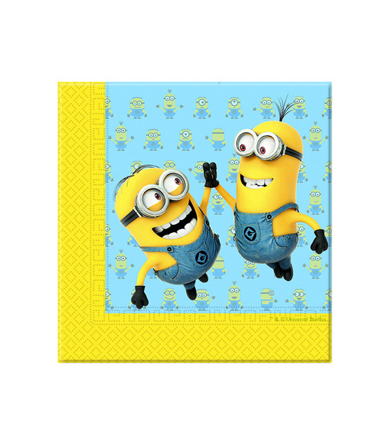 Tovagliolo 33 x 33 cm Lovely Minions 3 confezioni