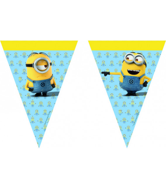 Festone bandierine plastica Lovely Minions 1 pz