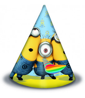 Cappello cono cartoncino Lovely Minions 6 pz