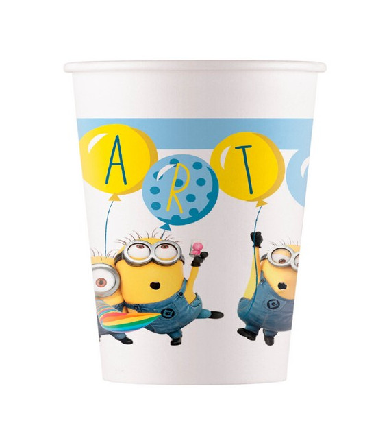 Bicchiere carta 200 ml Lovely Minions 8 pz